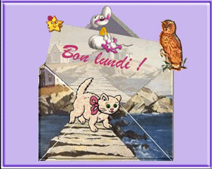 Gif animé Bon lundi animaux